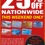 25% off for Auto Club Members at Repco This Weekend
