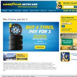 4 Goodyear Tyres for The Price of 3