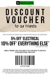 Harris Scarfe 5% off Electrical and 10% off Everything Else Discount Instore Tues 28th Jan