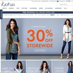 Katies 30% off Store Wide (Instore & Online) - No Coupon Code Needed
