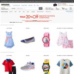 20% off $50 + Purchases on Kids' Clothing, Shoes + More @ Amazon