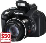 Dick Smith Canon SX50HS 50X Zoom $202 after 15% EBAY Discount, 2% Cash Rewards, $50 Cash Back