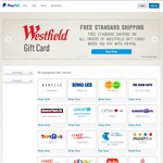 Free Postage on Westfield Gift Cards (Save $5.95)