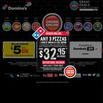 Domino's Dandenong VIC - Any Pizza $3.95 Pick up and 3 Pizzas $17.95 Delivered