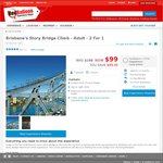 Brisbane Story Bridge Climb $82.97 for Two from Red Balloon