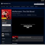 US PSN - Wolfenstein The Old Blood - US$10 (~AU$14.24) for PS Plus Members