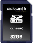 Dick Smith 32GB Class 4 SD Card $0.80 @ David Jones
