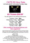 CATS 50 Hour Sale - All Tickets $50.00 - Burswood WA