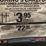 Domino's Carlton (VIC) Customer Appreciation Day 6/8 Saturday $3.95 Pizzas Pick-up