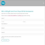 Win a $50 Gift Card from Onyx Gift & Homeswares, Kew