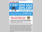 Koorong.com Web Sale 20% off Everything in Stock 19-20 October