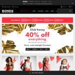 Bonds and Berlei 40% off Everything - Excludes Personalised Items and Sale Items