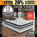 20% off Mattresses: Double: $212 Queen: $244, King: $276 (Free Shipping for Most) @ ZZZ Atelier eBay