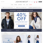 40% off Storewide (Free Delivery $75+) @ Jeanswest 