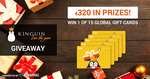 Win 1 of 15 €15-€40 Kinguin Gift Cards from XY Gaming