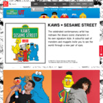 Kids Kaws X Sesame Street Short Sleve Shirts $9.90, Long Sleeve $14.90 @ Uniqlo