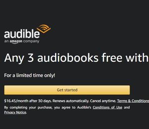 Free - Any 3 Audiobooks With 30 Days Trial @ Audible - OzBargain