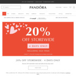 20% off Storewide (Includes Sale Items) @ Pandora