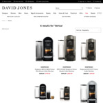 Nespresso Vertuo / Vertuo Plus $179 (Plus 100 Capsules from Nespresso) @ David Jones
