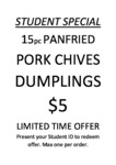 [NSW] $5 for 15 Pieces Panfried Pork Chive Dumplings @ Surry Hills Dumplings (Student Offer)