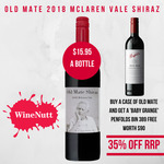 12 Bottles of Old Mate McLaren Vale Shiraz + Free Penfold Bin 389  $191.40 + Free Adelaide Metro Delivery @ WineNutt