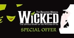 40% off Wicked the Musical (A-Reserve Dress Circle) Perth 9, 10, 11 AUG. $65.95 (Save $43.95)