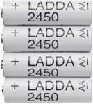 LADDA Rechargeable LSD Batteries 4pk: 900mAh AAA $2.99, 2450mAh AA $4.99 - Click & Collect @ IKEA