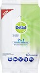 Dettol 2 in 1 Hand & Surfaces Anti-Bacterial Wipes 60 Pack $7.49 (Minimum Purchase of 2 + Delivery (Free with Prime) @ Amazon AU