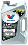 Valvoline SynPower 0W-20 5L Engine Oil $49.95 (+$20 Cashback via Valvoline) + Shipping / CC @ Sparesbox