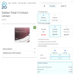 10% off ALCON Branded Contacts: Dailies TOTAL 1 - 90 Pack $100.79 Delivered @ Get2020 Optometry