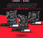 Win 1 of 3 MSI Motherboard & Kingston Memory/SSD Prize Packs from MSI ANZ
