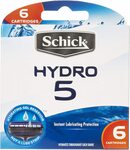 Schick HYDRO 5 Blades, 6 Cartridges $13 + Delivery ($0 with Prime/ $39 Spend) @ Amazon AU