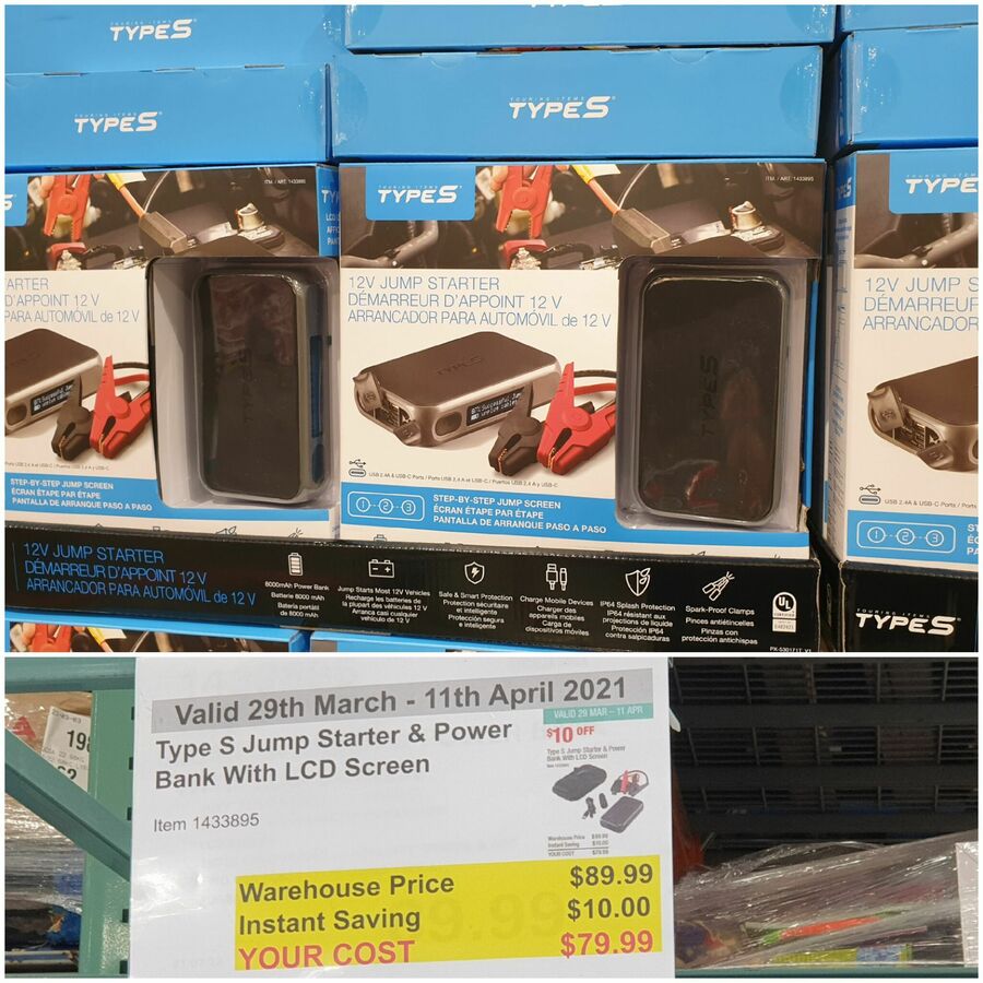 Type s 12v jump deals starter costco