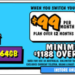 iPhone 12 Mini 64GB $0 Upfront (or 128GB $79) on Telstra 12 Month $99/Month Plan with 150GB (New & Port-in Customers) @ JB Hi-Fi