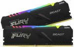 Kingston FURY Beast RGB 32GB (2x 16GB) DDR4 3600MHz Memory $165 + Delivery + Surcharge ($0 NSW C&C) @ Mwave