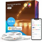 meross 5m RGBWW Smart LED Strip Light (Supports HomeKit) $37.40 + Delivery ($0 with Prime/ $39 Spend) @ meross direct Amazon AU