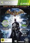 Batman Arkham Asylum GOTY for XBOX360 (Updated with DLC Maps and Trivioz 3D) $21.99 Delivered