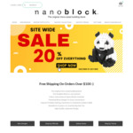 20% off Sitewide and $5 off + $6.95 Delivery ($0 with $100 Order) @ Nanoblock
