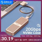 ORICO M223C3-G4 M.2 NVMe to USB-C 20Gbps SSD Enclosure US$28.73 (~A$41.91) Delivered @ Orico Technologies AliExpress