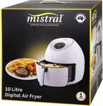 Mistral 10 Litre Digital Air Fryer MWDF901 White $49.50 @ Woolworths
