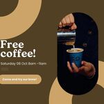 [VIC] Free Takeaway Coffee, Saturday (8/10), 8am-11am @ M To N (Hampton)