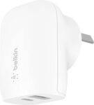 Belkin Boost↑Charge 37W Dual Port Charger with PPS $28 + Delivery ($0 with Prime/ $39+ Spend) @ Amazon AU