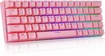 HUO JI CQ63 Wireless Mechanical Keyboard, Pink $19.99 + Delivery ($0 with Prime/ $39 Spend) @ Spring Original via Amazon AU