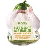 Macro Free Range Australian Fresh Whole Plain Chicken – From the Meat Dept $4.50/kg (Save $2.00/kg) @ Woolworths