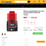 Milwaukee M12 12V 2.0ah Li-Ion Battery $39 Was ($80.30)  + Delivery ($0 C&C NSW) @ Tools Warehouse