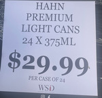 [VIC, Short Dated] Hahn Premium Light Cans (24x375ml) $29.99 in-Store Only @ Nillumbik Cellars (Diamond Creek)