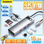 5-in-1 Baseus Type C Hub 4K@60Hz HDMI, USB 3.0, PD 100W US$16.45 (~A$24.36) Delivered @ Baseus Official Store AliExpress