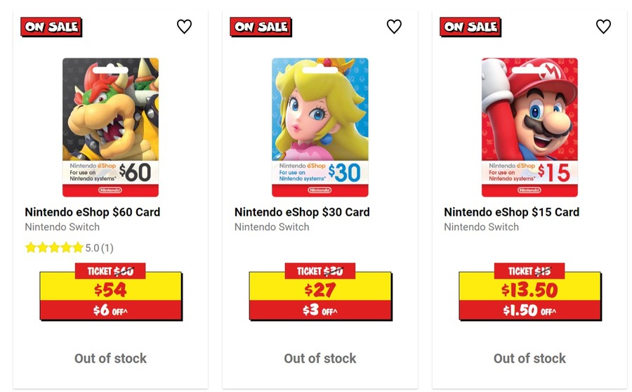 Nintendo on sale eshop ozbargain