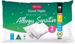 Tontine Goodnight Allergy Sensitive Medium Pillow 2-Pack $15.36 + Del ($0 with OnePass or Prime/ $39 Spend) @ Catch or Amazon AU