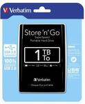 Verbatim USB 3.0 Store'n'Go Super Speed 1TB Hard Drive $77 + Shipping ($0 with OnePass) / $0 C&C @ Kmart
